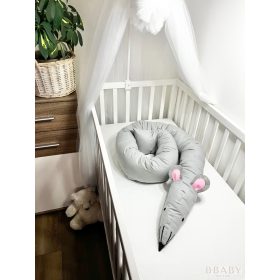   Jerry – Egérke szundi hengerpárna 200x20 cm | Babapárna pamut huzattal, antiallergén töltettel
