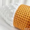 Rozsdi baby róka szundi hengerpárna – terra waffle és hófehér buborékos minky kombinációval