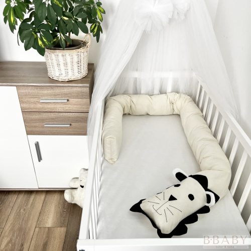 Leo – Oroszlán szundi hengerpárna 200x20 cm | Pamut huzat, antiallergén töltet, babáknak és kismamáknak