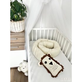   Simba – Oroszlán szundi hengerpárna 200x20 cm | Pamut huzat, antiallergén töltet, babáknak és családnak