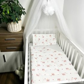   Rózsaszín Felhők – 2 részes babaágynemű szett duplagéz anyagból, 70×90 cm, kislányoknak