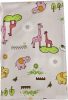 Rózsaszín vízhatlan matracvédő lepedő 70x120 cm – szafari mintás, OEKO-TEX pamut, gumis rögzítéssel