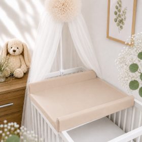 Tejeskávé pelenkázólap huzat – 50×70 cm, 100% pamut, gumis ékes pelenkázóra