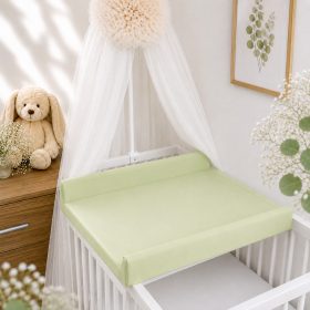 Almazöld pelenkázólap huzat – 50×70 cm, 100% pamut, gumis ékes pelenkázóra