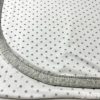 Szürke csillagos pamut babatakaró – 70×90 cm, melírszürke szegéllyel