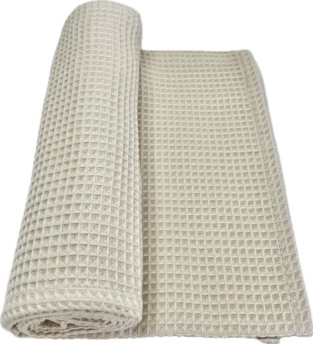 Bézs waffle babatakaró 70x90 cm – légáteresztő pamut takaró babáknak