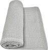 Szürke waffle babatakaró 70x90 cm – légáteresztő, puha pamut takaró babáknak