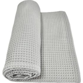 Szürke waffle babatakaró 70x90 cm – légáteresztő, puha pamut takaró babáknak