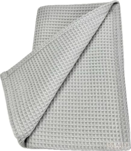 Szürke waffle babatakaró 70x90 cm – légáteresztő, puha pamut takaró babáknak