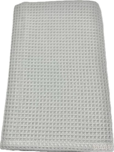Szürke waffle babatakaró 70x90 cm – légáteresztő, puha pamut takaró babáknak