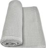 Szürke waffle babatakaró 70x90 cm – légáteresztő, puha pamut takaró babáknak