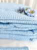 Babakék waffle pamut kiságy rácsvédő 200x30 cm – bbaby