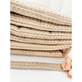 Mogyoró waffle pamut rácsvédő kiságyba – 200x30 cm, bbaby