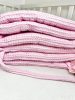 Rózsaszín waffle pamut kiságy rácsvédő 200x30 cm – bbaby