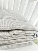 Szürke waffle pamut kiságy rácsvédő 200x30 cm – bbaby