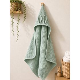 Menta nyuszifüles babatörölköző – 70×70 cm-es waffle pamut törölköző