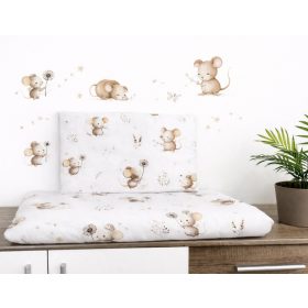   Pitypangos Egérke kétoldalas gyerek ágynemű szett – 90x140 takaró, 40x50 párna – pamut