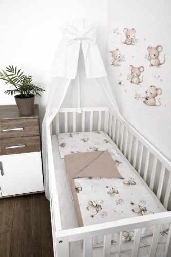 Pitypangos Egérke kétoldalas gyerek ágynemű szett – 90x140 takaró, 40x50 párna – pamut