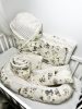 Bézs színű minky ágynemű dinoszaurusz mintával – Bbaby kollekció