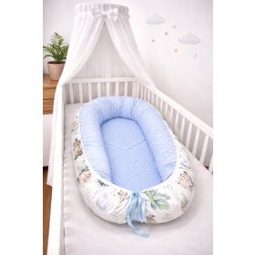 Bbaby babafészek – Sün Balázs és erdei barátai, világoskék minky